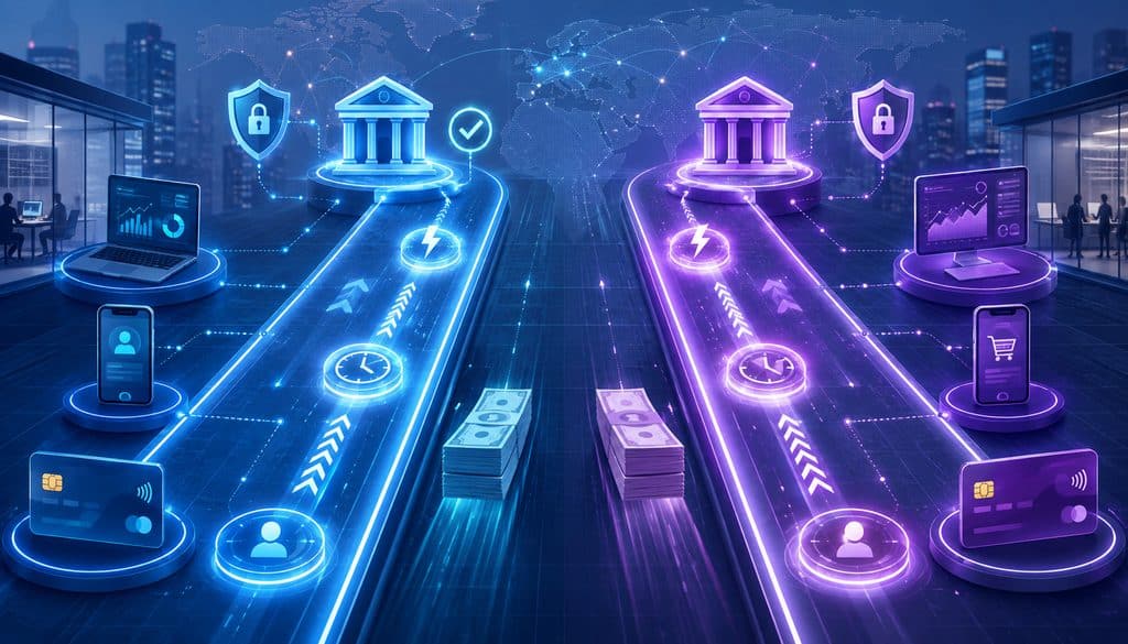 RTP and FedNow shown as separate instant payment rails